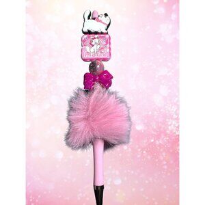 Disney Marie Aristocats Pink Pom Pom Pen Cute Character Stationery Kawaii Gift
